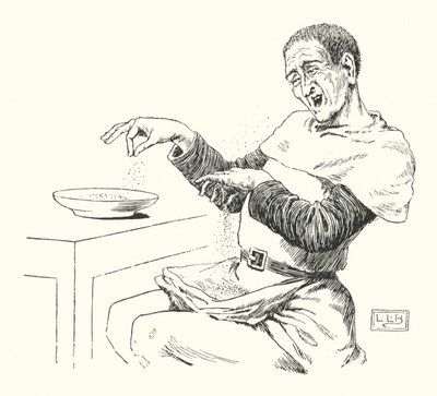 Peter Piper bir parça biber turşusu aldı (gravür) by Leonard Leslie Brooke
