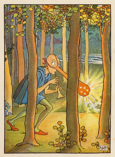 Işıltılı Burunlu Dong (renkli taş baskı) by Leonard Leslie Brooke