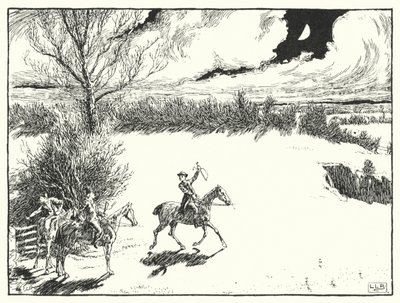 Üç neşeli Galli vardı (gravür) by Leonard Leslie Brooke