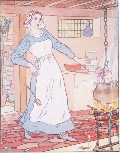 Tom pudingle karıştırıldı ve bir beze bağlandı by Leonard Leslie Brooke