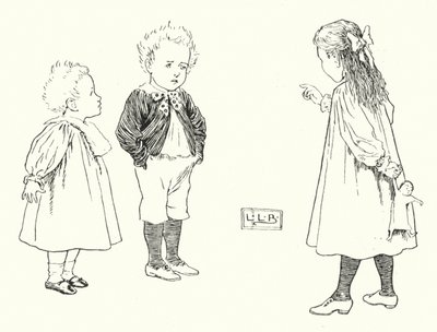 Küçük çocuklar neyden yapılır, yapılır; küçük çocuklar neyden yapılmıştır (gravür) by Leonard Leslie Brooke
