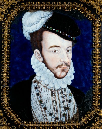 Charles IX, Fransa Kralı (1550-1574) portresi. Leonard Limosin