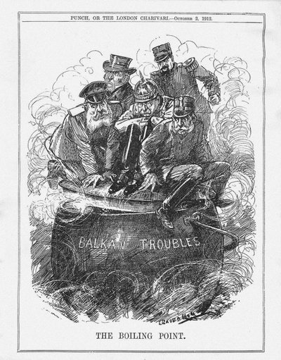 Kaynama Noktası. Punch Dergisi, 2 Ekim 1912, 1912 by Leonard Raven Hill