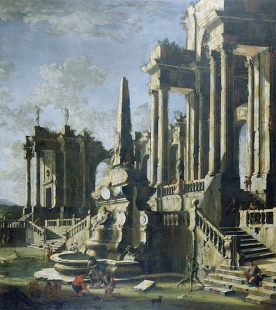 Hayali Harabeler (tuval üzerine yağlı boya) by Leonardo Coccorante
