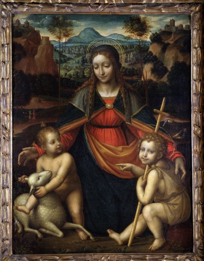 Bakire - Leonardo da vinci Okulu, Menton Müzesi by Leonardo da (school of) Vinci