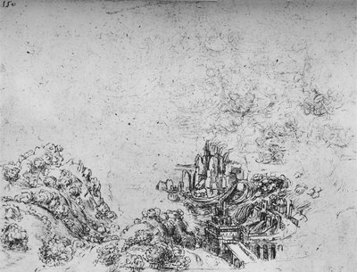 Vadiye Akan Sel, c1480 1945 by Leonardo da Vinci