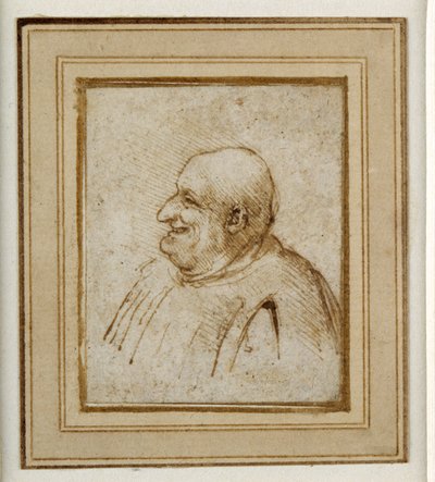 Bir karikatür (kağıt üzerine kalem ve mürekkep) by Leonardo da Vinci