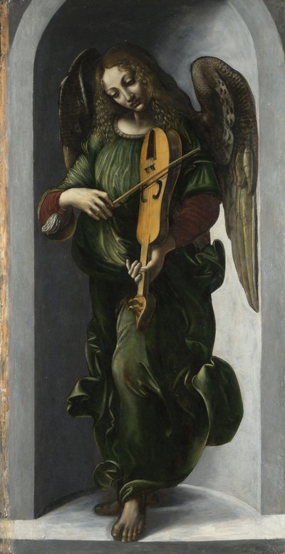 Vielle ile Yeşil Bir Melek, c. 1490-1499 by Leonardo da Vinci,