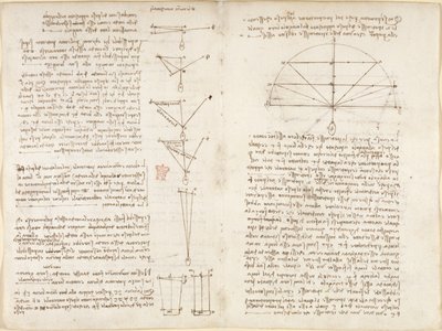 Arundel 263, f.6v, f.9 Mekanik üzerine notlar ve diyagramlar, 