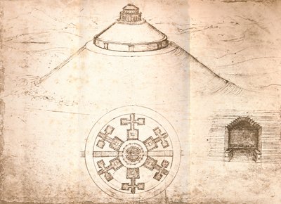 Bir türbe için tasarım, c1472-c1519 1883 by Leonardo da Vinci
