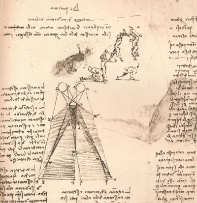 Işık ve gölge teorisini ve figür çizimlerini gösteren diyagram, c1472-c1519 1883 by Leonardo da Vinci
