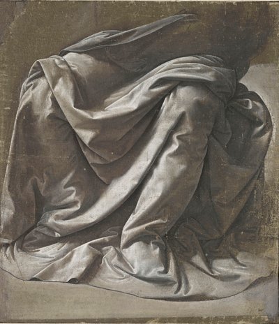 Oturan Figür İçin Perdelik, yaklaşık 1478. by Leonardo da Vinci