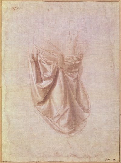 Perdelik çalışması (tuval üzerine guaj) by Leonardo da Vinci