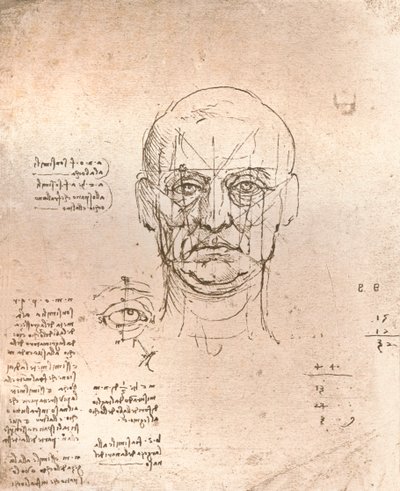 İnsan figüründeki oranlar teorisini gösteren çizim, c1472-c1519 1883 by Leonardo da Vinci