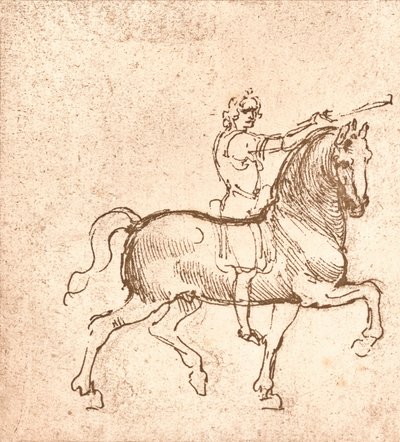Yürüyen bir at çizimi, c1472-c1519 1883 by Leonardo da Vinci
