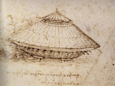 Zırhlı bir tankın çizimi, yaklaşık 1485 by Leonardo da Vinci