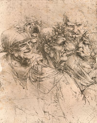 Karikatür çizimi, c1472-c1519 1883 by Leonardo da Vinci