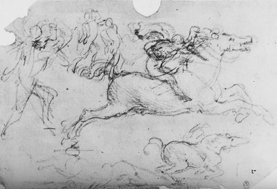 Dörtnala Atlı ve Diğer Figürler, c1480 1945 by Leonardo da Vinci