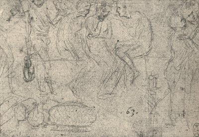 Konuşmadaki Şekiller Grubu, c1480 1945 by Leonardo da Vinci