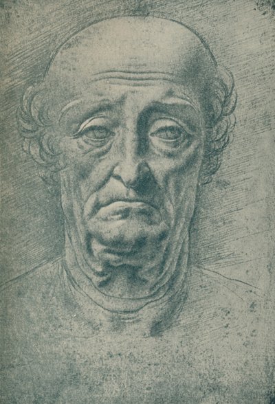 Yaşlı Bir Adamın Başı, 15. yüzyıl, 1932 by Leonardo da Vinci