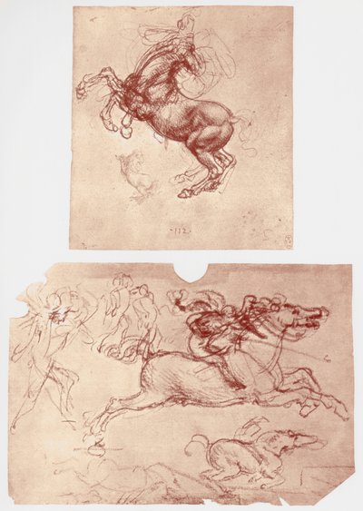 At Yetiştirme ve Atlılar ve Yaya Askerler, c1504. by Leonardo da Vinci