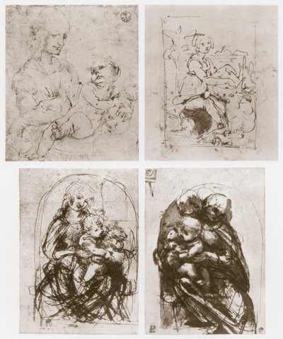 Madonna, 15. yüzyıl. by Leonardo da Vinci