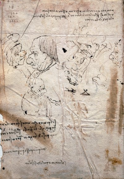 Erkek karikatürleri ve kütüphane listesi, Codex Trivulzianus by Leonardo da Vinci