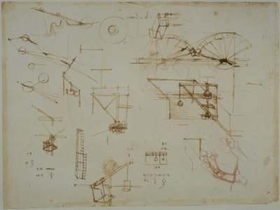mekanik çalışmalar by Leonardo da Vinci