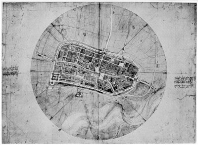 Imola Planı, İtalya, c1502 1954 by Leonardo da Vinci