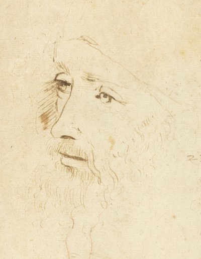 Leonardo da Vinci'nin portresi, yaklaşık 1518. by Leonardo da Vinci,