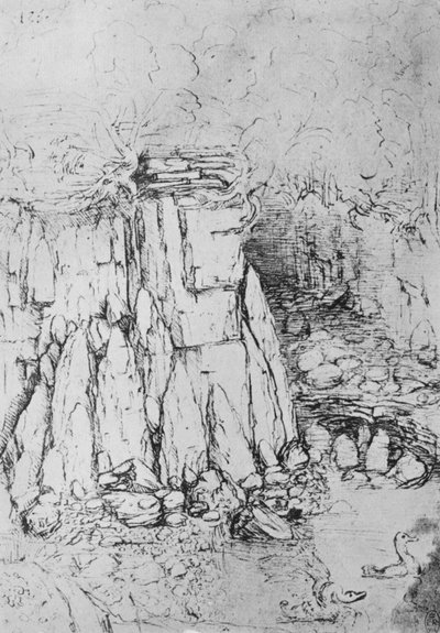 Kayalar ve Akarsu, c1480 1945 by Leonardo da Vinci