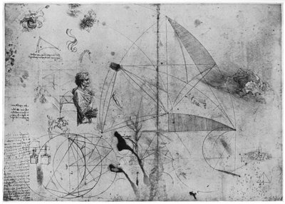 Çalışmalar sayfası, 15. yüzyılın sonu veya 16. yüzyılın başı 1954. by Leonardo da Vinci