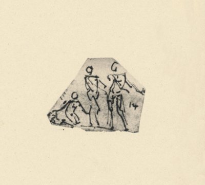 Üç Figür Çizimi, c1480 1945 by Leonardo da Vinci