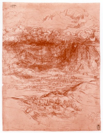 Alplerde Fırtına, c1503-1505 by Leonardo da Vinci
