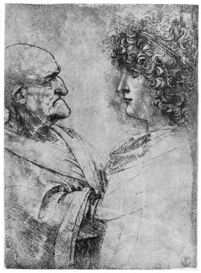 Kafa çalışmaları, c1500 1954 by Leonardo da Vinci