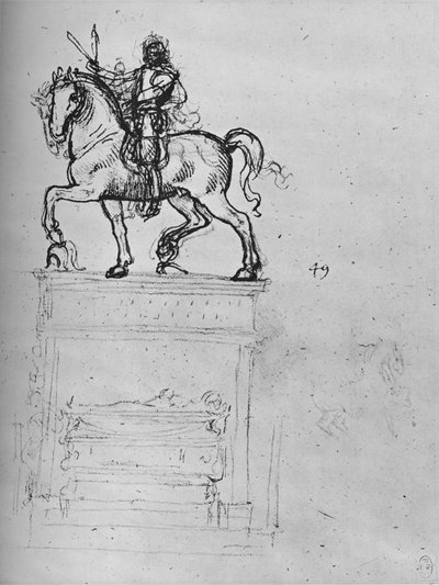 Bir Binicilik Anıtı Çalışması, c1480 1945 by Leonardo da Vinci