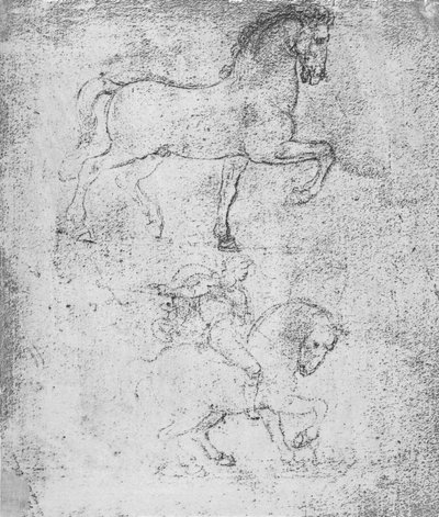 Sforza Anıtı için Çalışma, c1482-c1499 1883 by Leonardo da Vinci