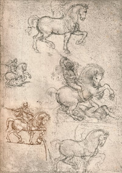Sforza Anıtı için Çalışma, c1482-c1499 1883 by Leonardo da Vinci