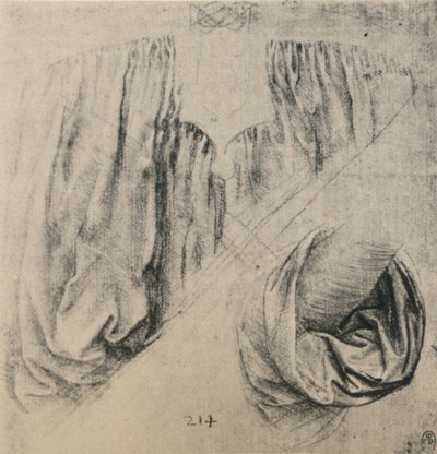 Bir Elbisenin Önü ve Kolun İncelenmesi, c1480 1945 by Leonardo da Vinci