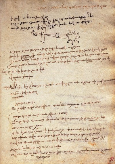 Güneş tutulmasını gözlemleme tekniğinin incelenmesi, Codex Trivulzianus by Leonardo da Vinci