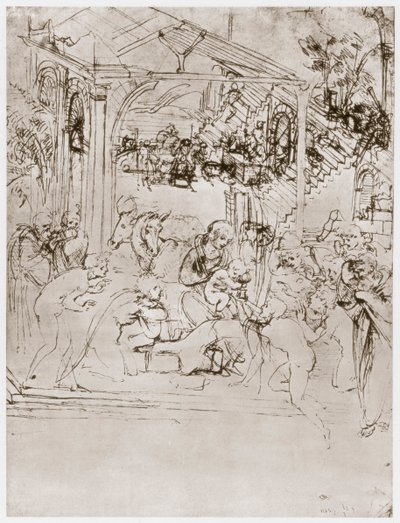 Kralların Hayranlığı, c1480 by Leonardo da Vinci