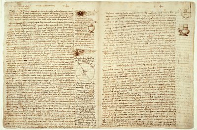 Codex Hammer, sayfa 124-127, 1508-12 by Leonardo da Vinci