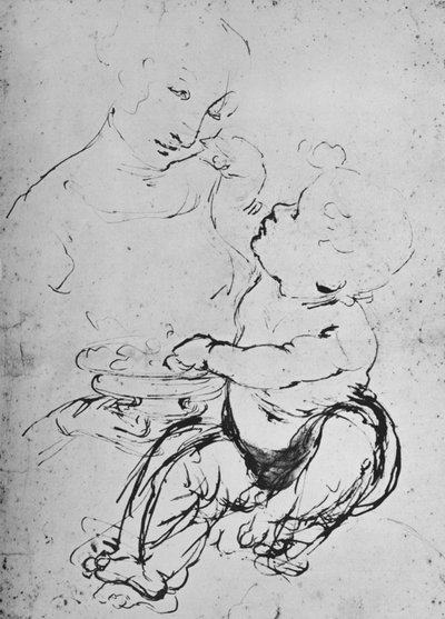 Madonna ve Meyveli Çocuk, 1478 1945 by Leonardo da Vinci
