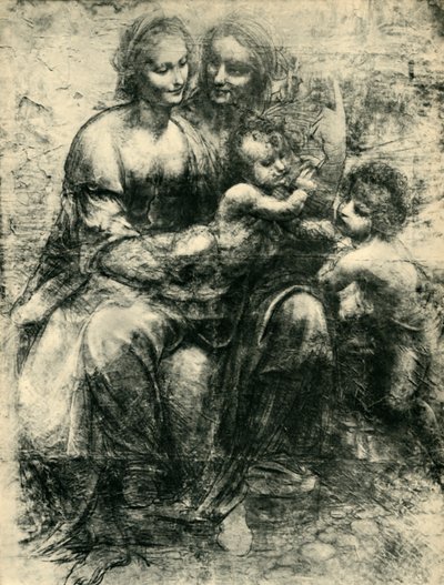 Aziz Anne ve Vaftizci Yahya ile Bakire ve Çocuk, 1499-1500, 1943. by Leonardo da Vinci