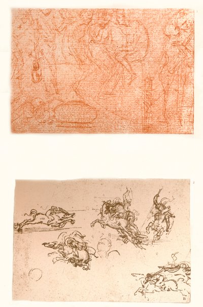İki çizim, c1472-c1519 1883. by Leonardo da Vinci