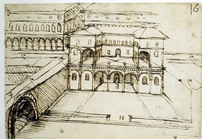 Şehir planlaması: mimari plan (16) tarafından Leonardo da Vinci (Leonardo da Vinci) by Leonardo da Vinci