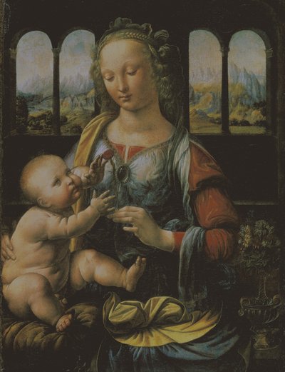 Bakire ve Çocuk, c.1473 (panelde yağlı boya) by Leonardo da Vinci
