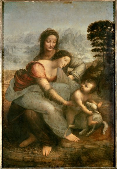 Aziz Anne ile Bakire ve Çocuk by Leonardo da Vinci
