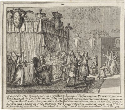 La mort de Pierre I le Grand, le 8 fevrier 1725 - 8 Şubat 1725
