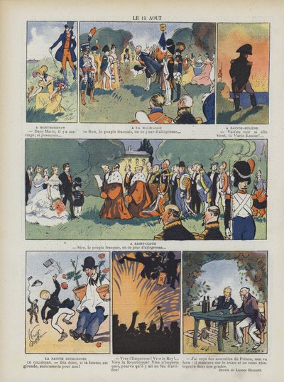 Ağustos 15. Le Rire için İllüstrasyon by Leonce Burret